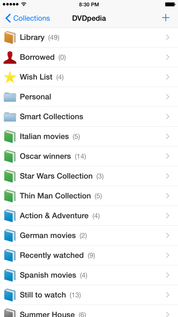 Collections in Pocketpedia iPhone 6