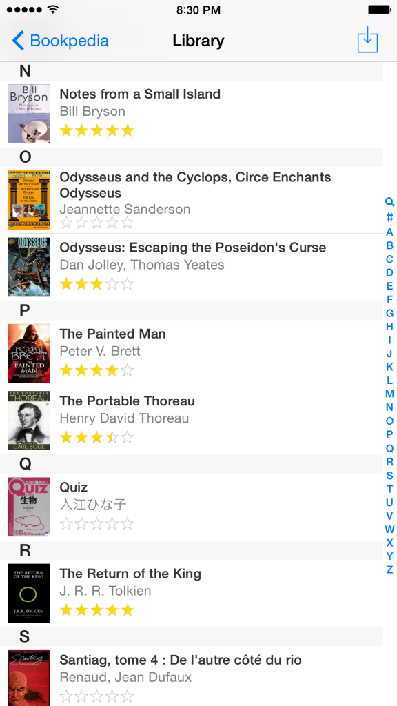 Books in Pocketpedia iPhone 6
